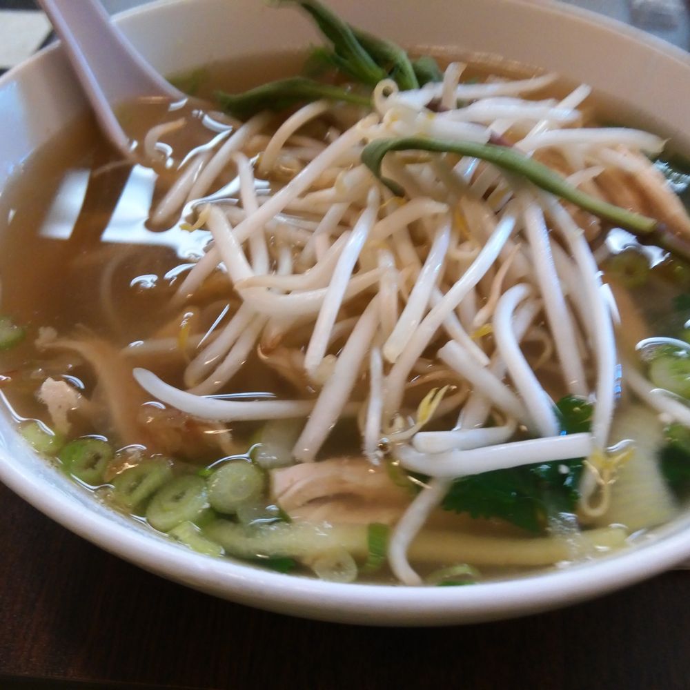 Pho Tai - Bowl of soup with noodles, chicken, veggies, sprouts and mint. Small bowl/lots of food! - Vietnamese Near Me - Lacey, Washington Pho Tai - Bowl of soup with noodles, chicken, veggies, sprouts and mint. Small bowl/lots of food! - Vietnamese Near Me - Lacey, Washington