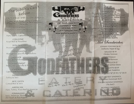 Menu photo 3 The Godfather's Eatery Lockport, IL