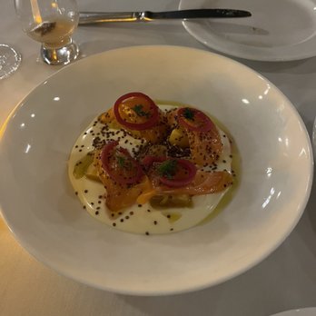 Grouse Mountain Grill - Salmon crudo - New American Near Me - Avon, Colorado
