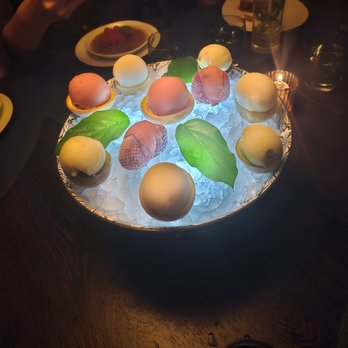 Cathédrale Restaurant - Complementary Fruttini/sorbets made with their own frozen fruits. Tasty - French Near Me - New York, New York