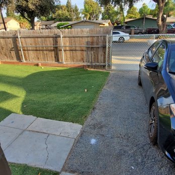 Modern Landscape - BEFORE PHOTO: Modern removed the asphalt and fake grass for us to pour new concrete and put real grass. - Landscaping Near Me - Redlands, California Modern Landscape - BEFORE PHOTO: Modern removed the asphalt and fake grass for us to pour new concrete and put real grass. - Landscaping Near Me - Redlands, California