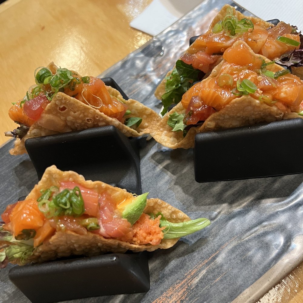Kiori kitchen - Sashimi tacos (not on menu! Ask for this) - Japanese Near Me - Morris Plains, New Jersey Kiori kitchen - Sashimi tacos (not on menu! Ask for this) - Japanese Near Me - Morris Plains, New Jersey