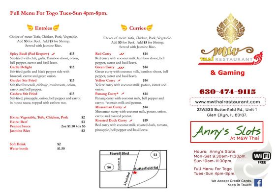Menu photo 2 M&W Thai restaurant Glen Ellyn, IL Menu photo 2 M&W Thai restaurant Glen Ellyn, IL