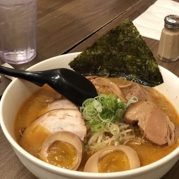 Ren's Ramen - Bakudamen (spicy) but it wasn't spicy at all - Ramen Near Me - Wheaton, Maryland