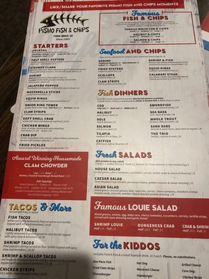 Menu photo 2 Pismo Fish & Chips Pismo Beach, CA Menu photo 2 Pismo Fish & Chips Pismo Beach, CA