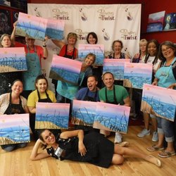 Painting with a Twist - Fun group photo of our painting class here in Gainesville, FL!