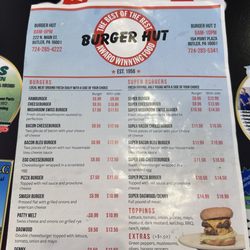 Burger Hut 2 - Menu