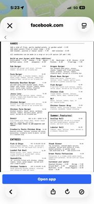 Menu photo 1 Pub On Main Saint George, NB Menu photo 1 Pub On Main Saint George, NB
