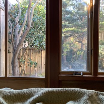 Well Within Spa - View when you sit up from massage in garden room - Massage Near Me - Santa Cruz, California