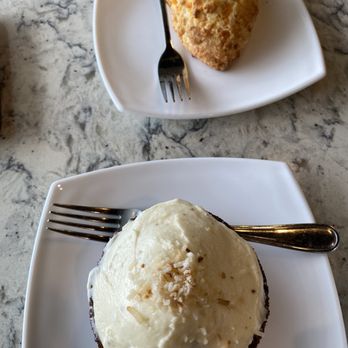 Cuatro Coffee - Organic carrot cake (yum!) and cheese scone - Coffee & Tea Near Me - Surrey, British Columbia