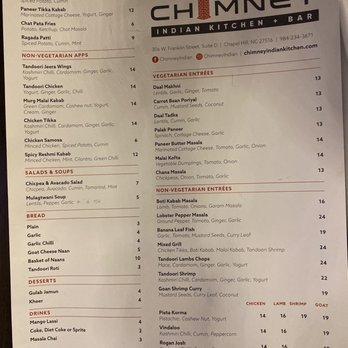 Chimney Indian Kitchen + Bar - Menu - Indian Near Me - Chapel Hill, North Carolina Chimney Indian Kitchen + Bar - Menu - Indian Near Me - Chapel Hill, North Carolina