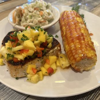 Ridge Shrimp & Oyster - Tuna with Mango salsa - Seafood Near Me - Oak Ridge, North Carolina Ridge Shrimp & Oyster - Tuna with Mango salsa - Seafood Near Me - Oak Ridge, North Carolina