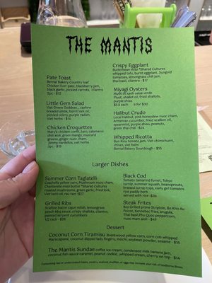 Menu photo 1 Fat Cat & The Mantis San Francisco, CA Menu photo 1 Fat Cat & The Mantis San Francisco, CA