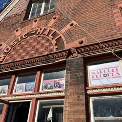 Marquee Records - Window sign above marquee.