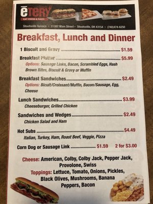 Menu photo 2 Stoutsville Mini Mart Stoutsville, OH Menu photo 2 Stoutsville Mini Mart Stoutsville, OH