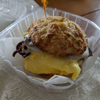Seven Sisters Kitchen - $8.25 bacon breakfast sconewich (jalapeño scone) - definitely recommend - Bakeries Near Me - Johns Creek, Georgia