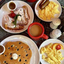 Blueberry pancakes, brioche French toast, etc. Blueberry pancakes, brioche French toast, etc.