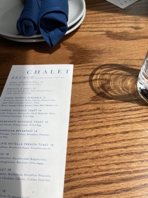 Menu photo 5 Chalet Chicago, IL
