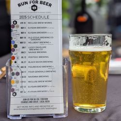 Hellbent Brewing Company - Hefeweizen. Hellbent was part of the beer fun run series