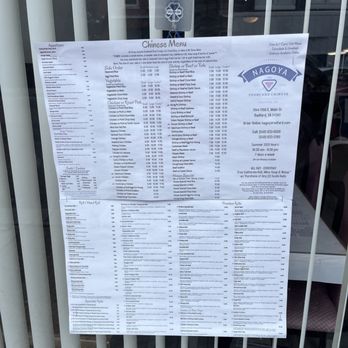Nagoya Sushi - Current menu as of July 14th, 2026 - Sushi Bars Near Me - Radford, Virginia Nagoya Sushi - Current menu as of July 14th, 2026 - Sushi Bars Near Me - Radford, Virginia
