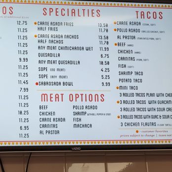 Sabrosada - Menu - Mexican Near Me - Anaheim, California Sabrosada - Menu - Mexican Near Me - Anaheim, California