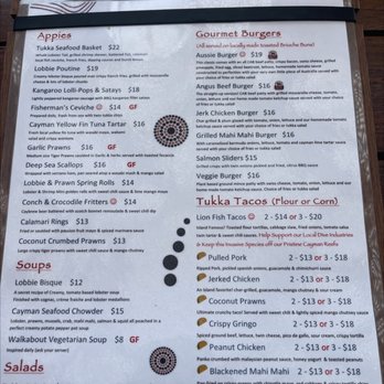 Tukka Restaurant - Menu - Restaurants Near Me - West Bay, DOR Tukka Restaurant - Menu - Restaurants Near Me - West Bay, DOR