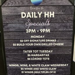 Daily Happy Hour Specials Daily Happy Hour Specials