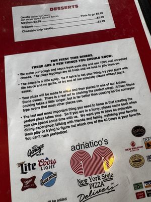 Menu photo 1 Adriatico's Cincinnati, OH