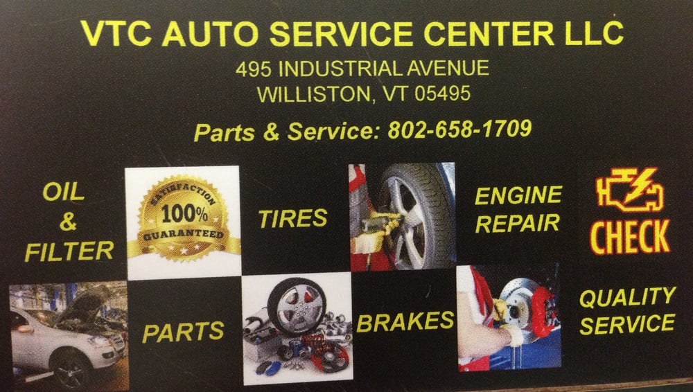 VTC AUTO SERVICE CENTER Updated September 2024 495 Industrial Ave, Williston, Vermont Auto