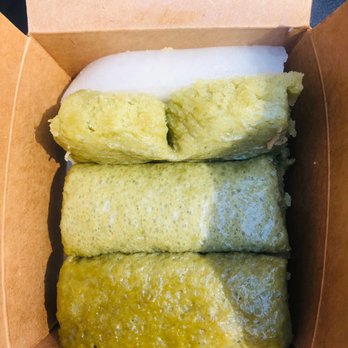 Fong On - Matcha and below it is the regular white rice cake. - Chinese Near Me - New York, New York Fong On - Matcha and below it is the regular white rice cake. - Chinese Near Me - New York, New York