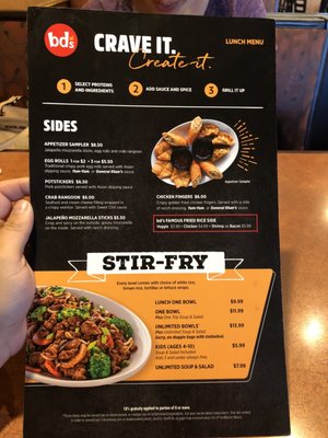 Menu photo 6 BD's Mongolian Grill Columbus, OH Menu photo 6 BD's Mongolian Grill Columbus, OH