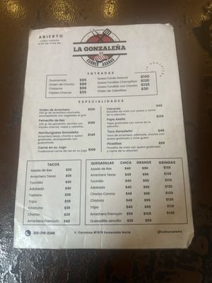 Menu photo 2 La Gonzaleña Colima, COL Menu photo 2 La Gonzaleña Colima, COL