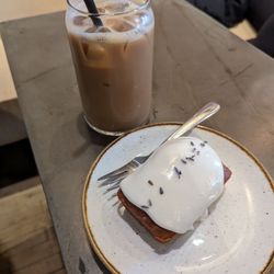 Oat Couture Cafe - Lavender scone and latte of some sort