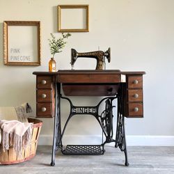 Pink Pinecone - Restored Singer sewing machine