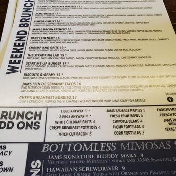 Jams Midtown - Brunch menu - Bars Near Me - Omaha, Nebraska