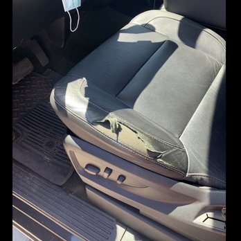 Maldonal's Auto Upholstery - Before. Tear on side of leather seat. 2016 Silverado - Auto Upholstery Near Me - Riverside, California Maldonal's Auto Upholstery - Before. Tear on side of leather seat. 2016 Silverado - Auto Upholstery Near Me - Riverside, California
