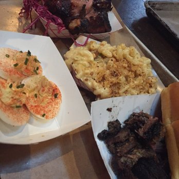 Fette Sau - Smoked Deviled Eggs, Smoked Chicken Legs, Burnt Ends Sandwich, and Spicy Slaw - Barbeque Near Me - Philadelphia, Pennsylvania Fette Sau - Smoked Deviled Eggs, Smoked Chicken Legs, Burnt Ends Sandwich, and Spicy Slaw - Barbeque Near Me - Philadelphia, Pennsylvania