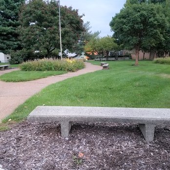 Bingham Park - bench located at the southwest corner of the park near City Hall - Parks Near Me - Mishawaka, Indiana