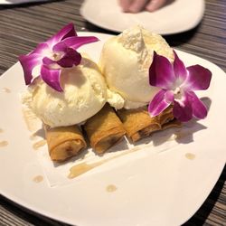 Onny's Thai Restaurant - Fried banana and coconut ice cream