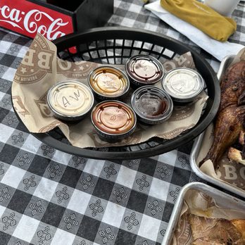 FatDaddy's Smokehouse and Grill - All the sauces - Barbeque Near Me - Eastpoint, Florida FatDaddy's Smokehouse and Grill - All the sauces - Barbeque Near Me - Eastpoint, Florida