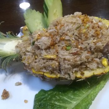 Ono Thai - Pineapple fried rice with shrimp and beef - Thai Near Me - Ewa Beach, Hawaii Ono Thai - Pineapple fried rice with shrimp and beef - Thai Near Me - Ewa Beach, Hawaii