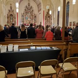 St Peter & Paul Parish - Masks required mass. Ironically popular and crowded.