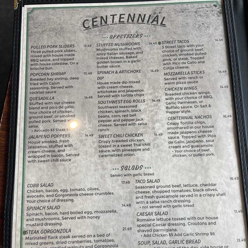 Centennial Bar and Grill - Menu - Bars Near Me - Arlington, Washington Centennial Bar and Grill - Menu - Bars Near Me - Arlington, Washington