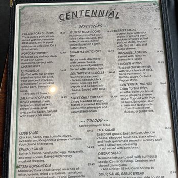 Centennial Bar and Grill - Menu - Bars Near Me - Arlington, Washington Centennial Bar and Grill - Menu - Bars Near Me - Arlington, Washington