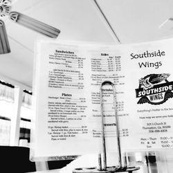 South Side Wings - SOUTHSIDE WINGS menu in Thomaston, Georgia.