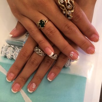 Sugar Nails - French tips plus design on my natural nails - Nail Salons Near Me - Los Angeles, California Sugar Nails - French tips plus design on my natural nails - Nail Salons Near Me - Los Angeles, California