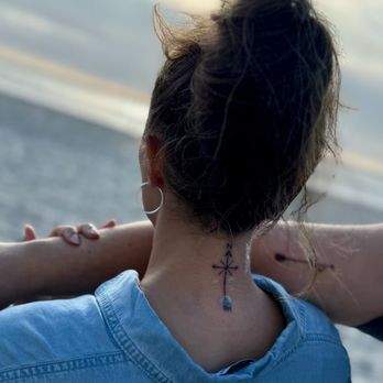 Mission Beach Tattoo - Neck tattoo and bicept - Tattoo Near Me - San Diego, California Mission Beach Tattoo - Neck tattoo and bicept - Tattoo Near Me - San Diego, California