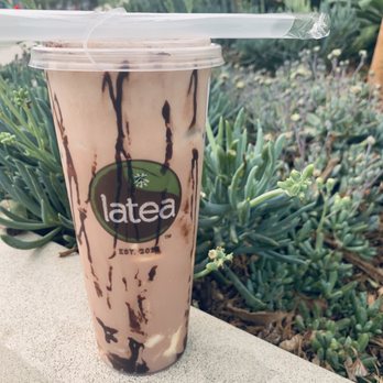 Latea Bubble Tea  - Large Tiramisu Milk Drink with housemade pudding! - Desserts Near Me - Culver City, California