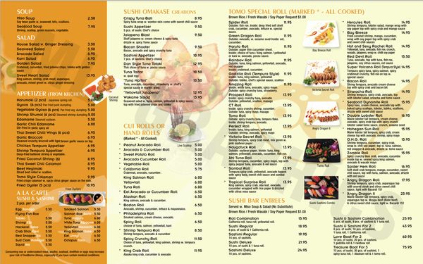 Menu photo 1 Tomo 68 Naugatuck, CT