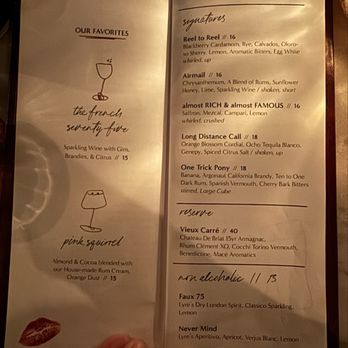 Bisous - Drinks Menu - Cocktail Bars Near Me - Chicago, Illinois